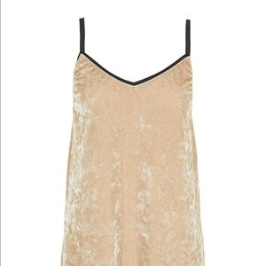 Top shop Gold Velvet Slip Dress ( tags still on)